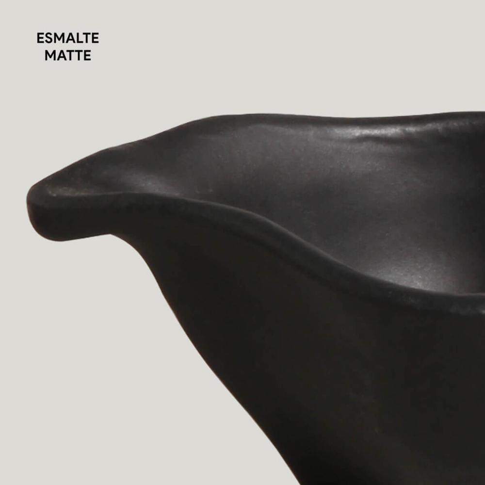 Kit 60 Molheiras 40ml Restaurante Japonês 8x6cm Cerâmica Orgânico Preto Matte Buffet Porto Brasil Oval
