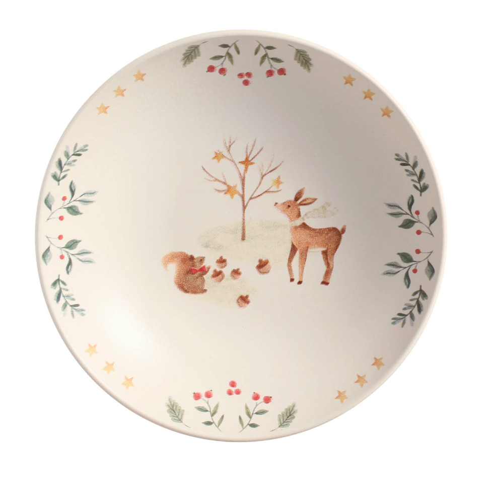 Prato Fundo Coup Christmas Card Bege