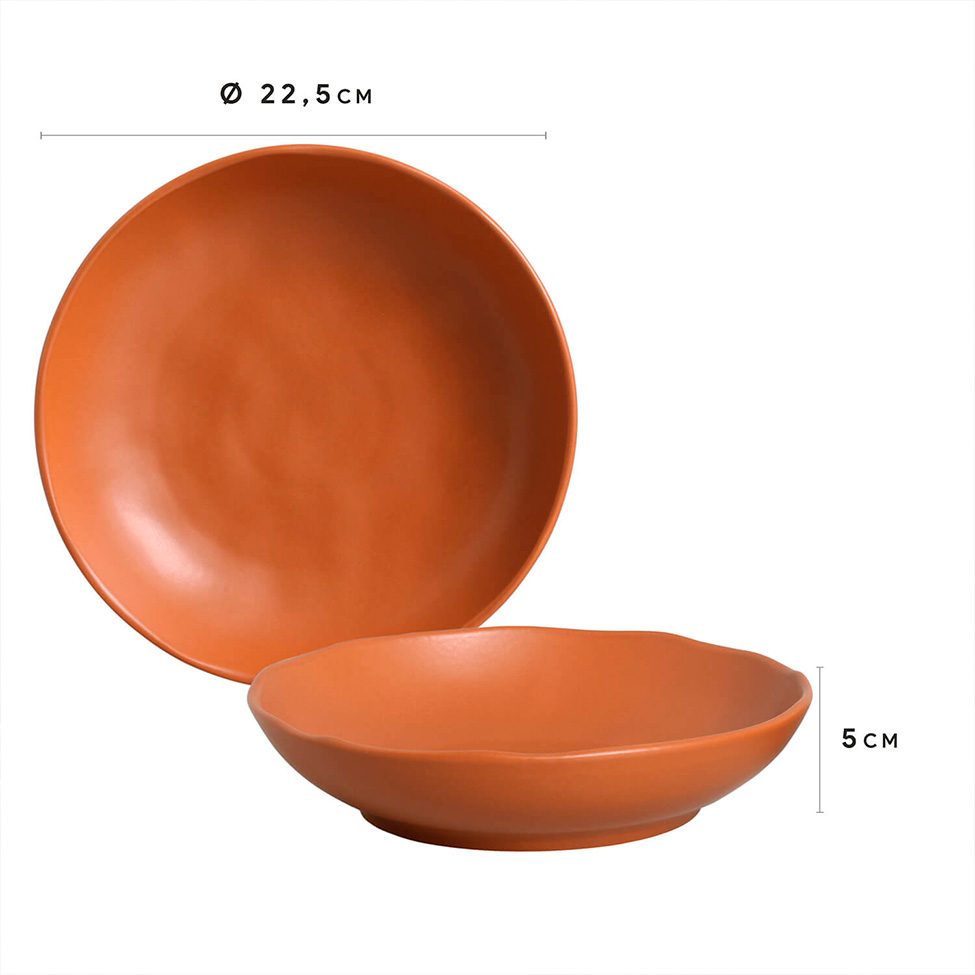 Prato Fundo Terrakotta Laranja