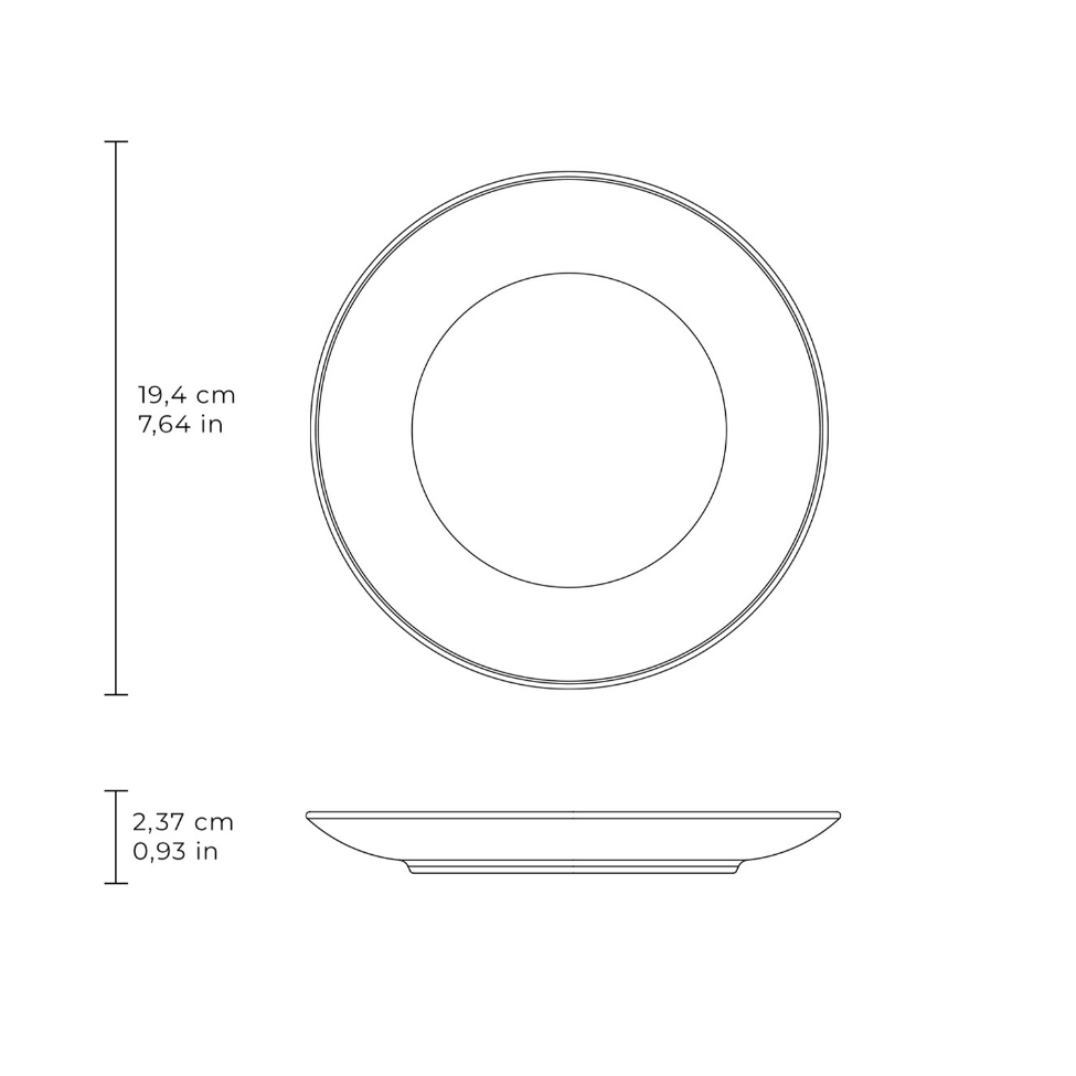 Prato de Sobremesa Coup Christmas Card Bege