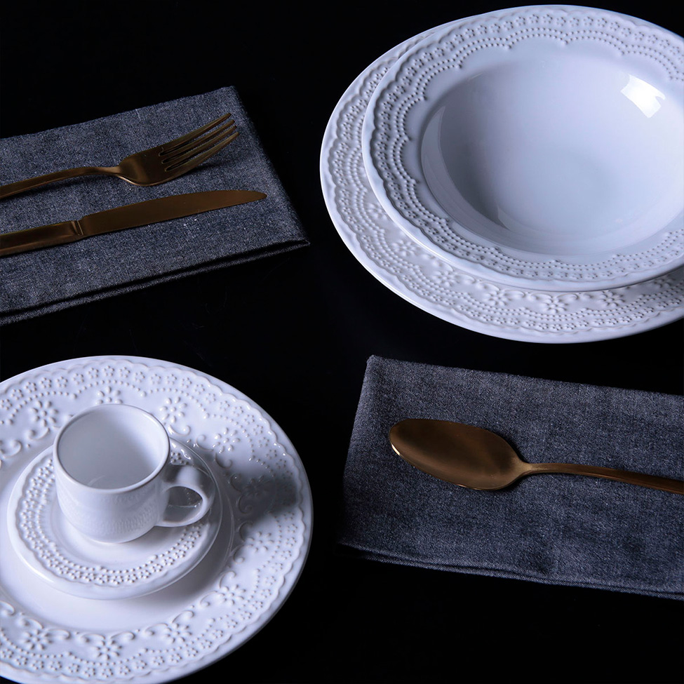 Prato de Sobremesa Madeleine Branco