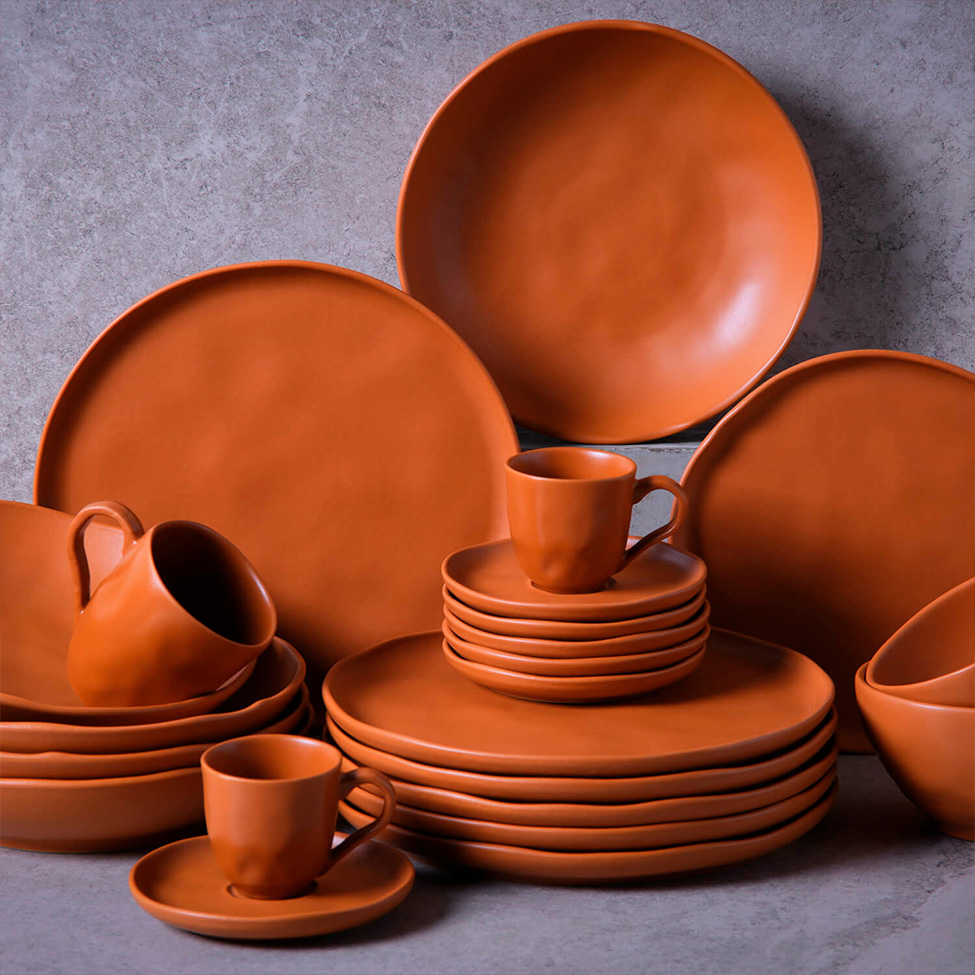 Prato de Sobremesa Terrakotta Laranja