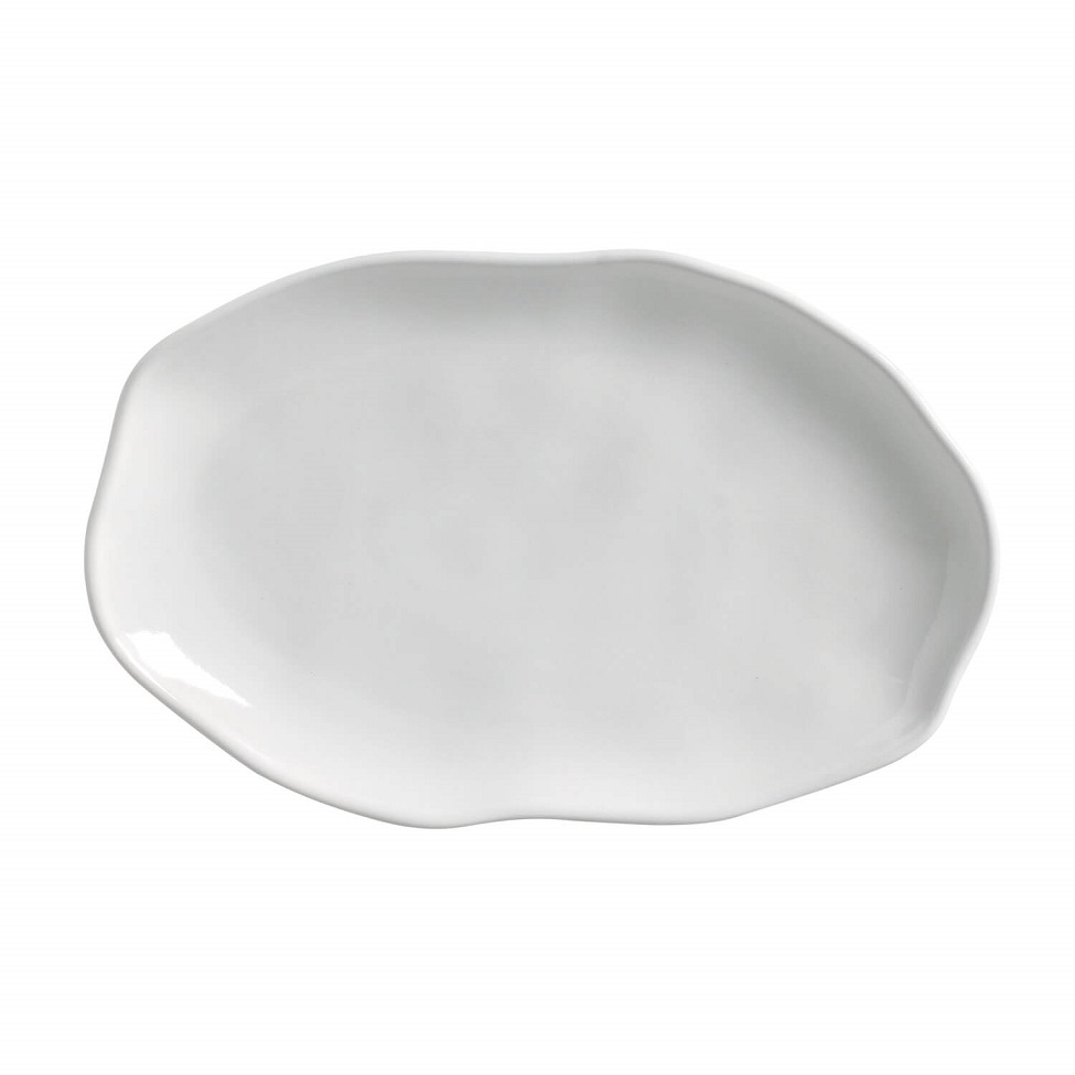 Travessa Oval Rasa Média Bio New White