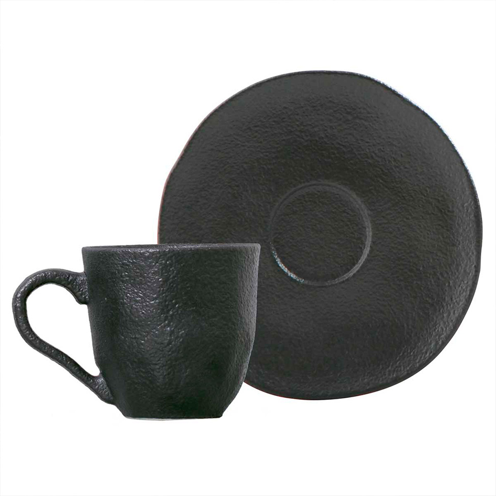 Xícara de Café Matte Preta