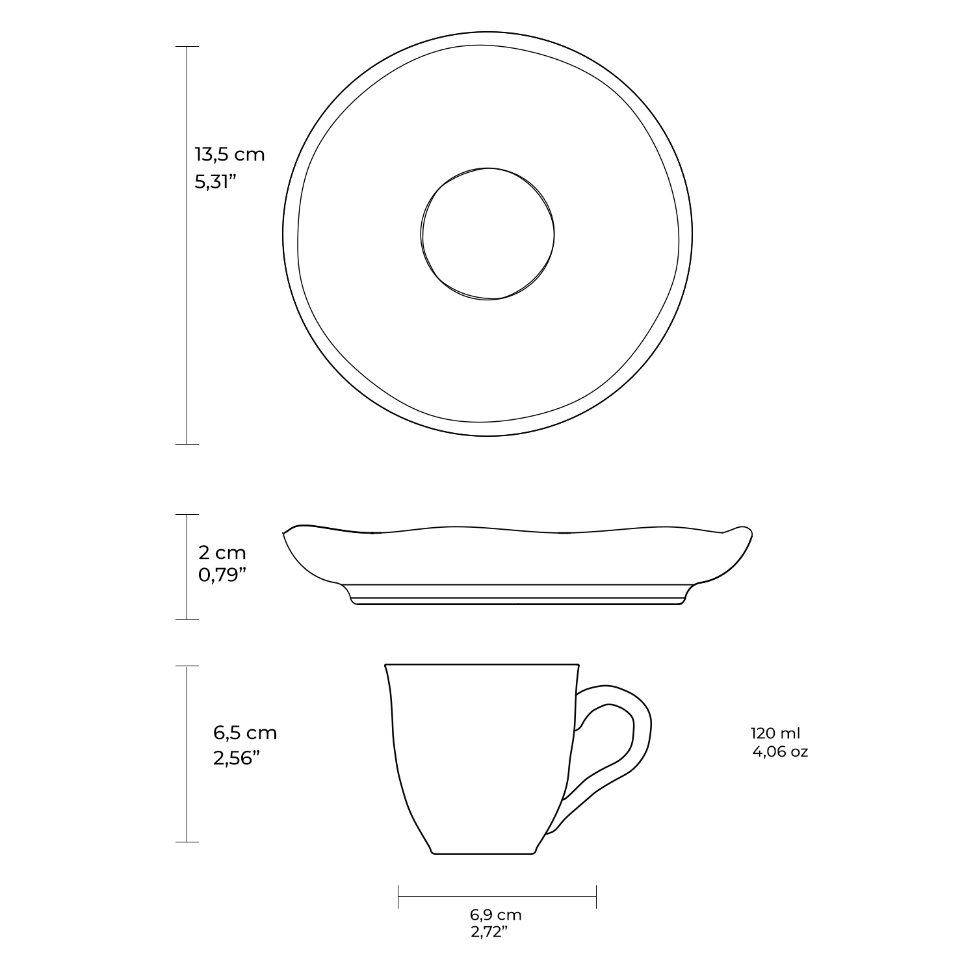 Xícara de Café com Pires Bio Sereno