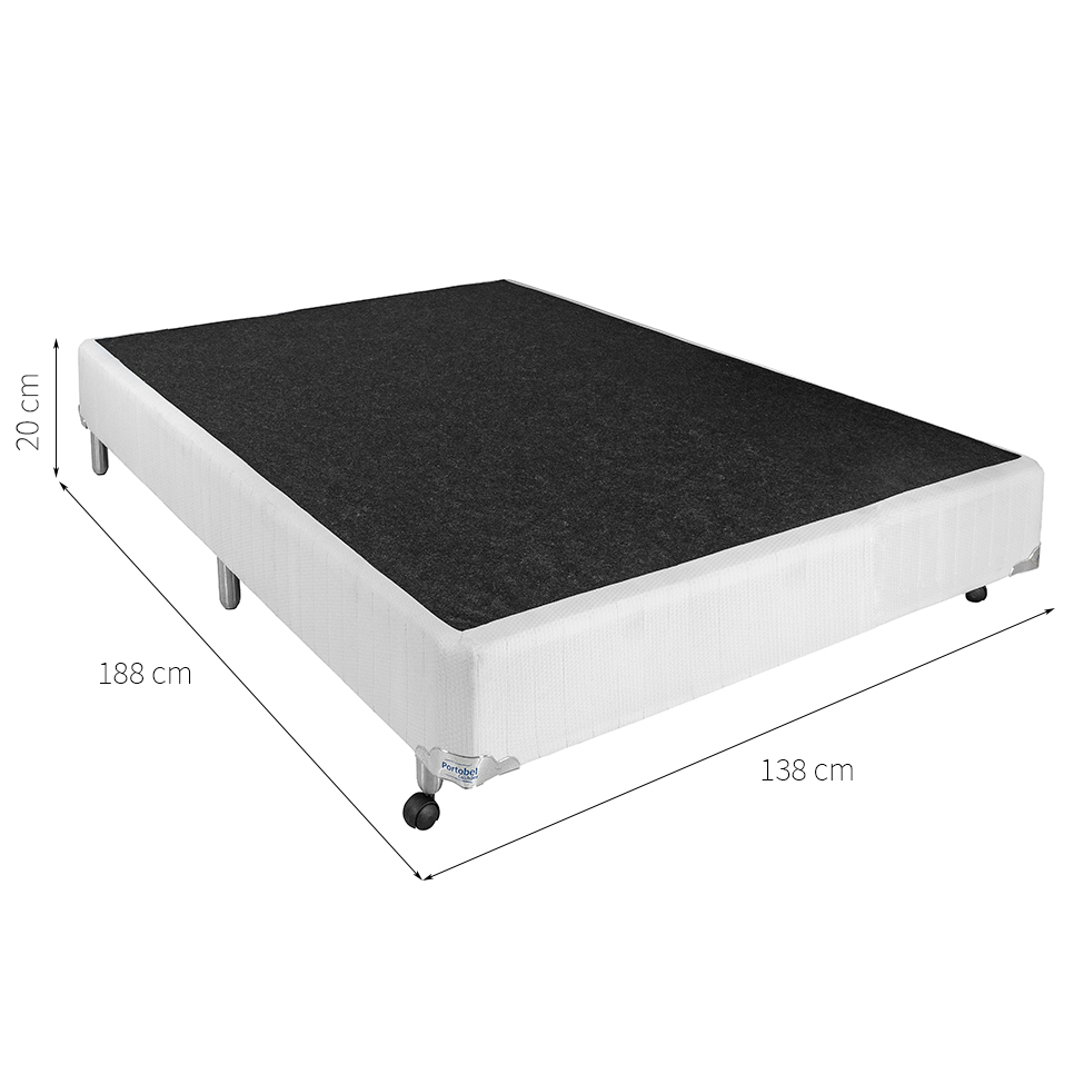 Base para Cama Box Casal Ecstasy (20x138x188) Branca
