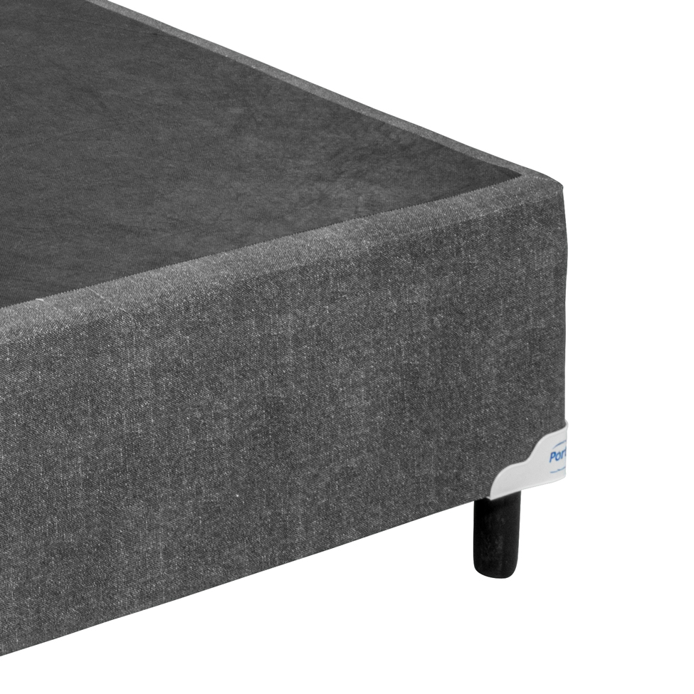 Base para Cama Box Solteiro Bellagio (28x88x188) Cinza