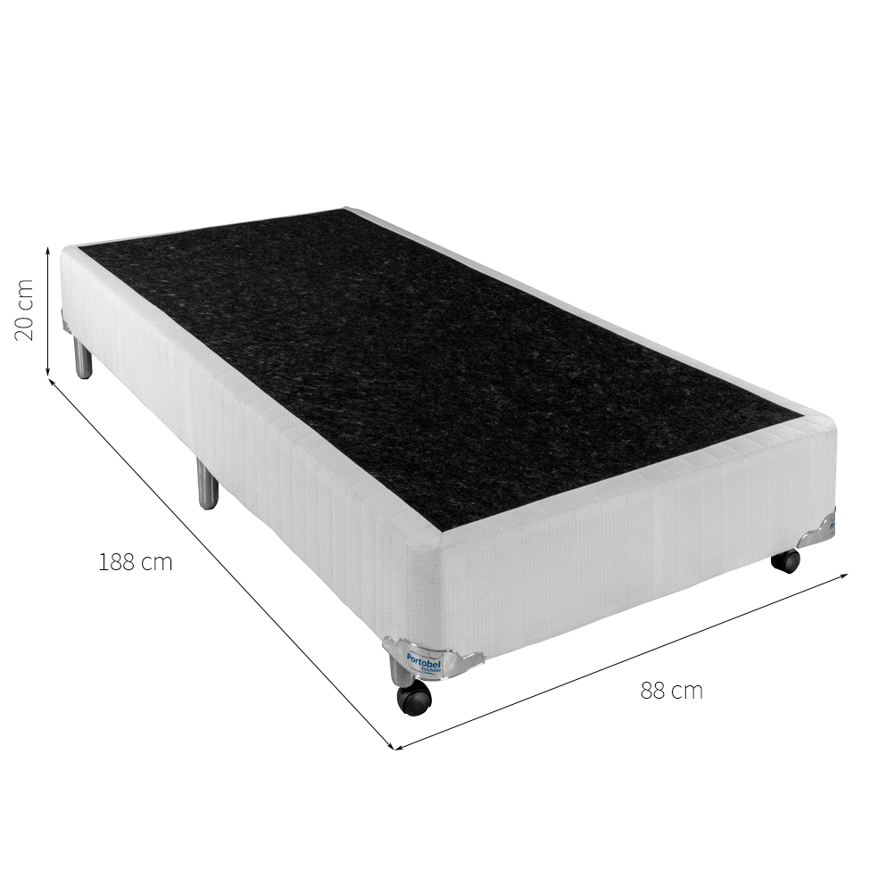 Base para Cama Box Solteiro Ecstasy (20x88x188) Branca