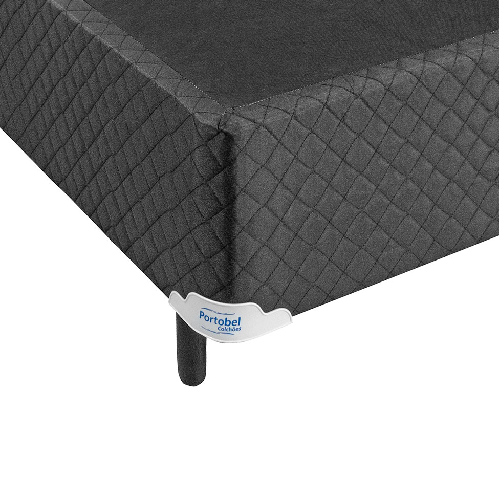 Base para Cama Box Solteiro Florença (28x88x188) Preta