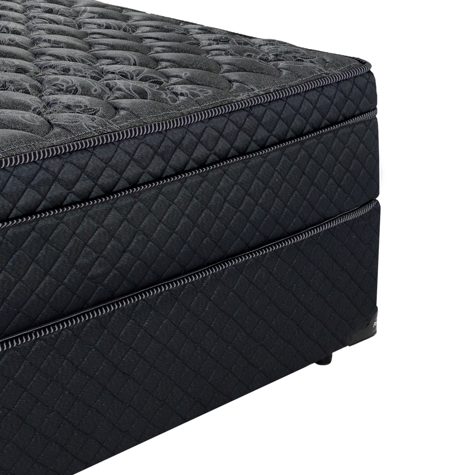 Cama Box Casal com Colchão Arezzo ll Molas Ensacadas Preta