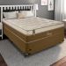 Cama Box Casal com Colchão Palermo Molas Ensacadas Marrom