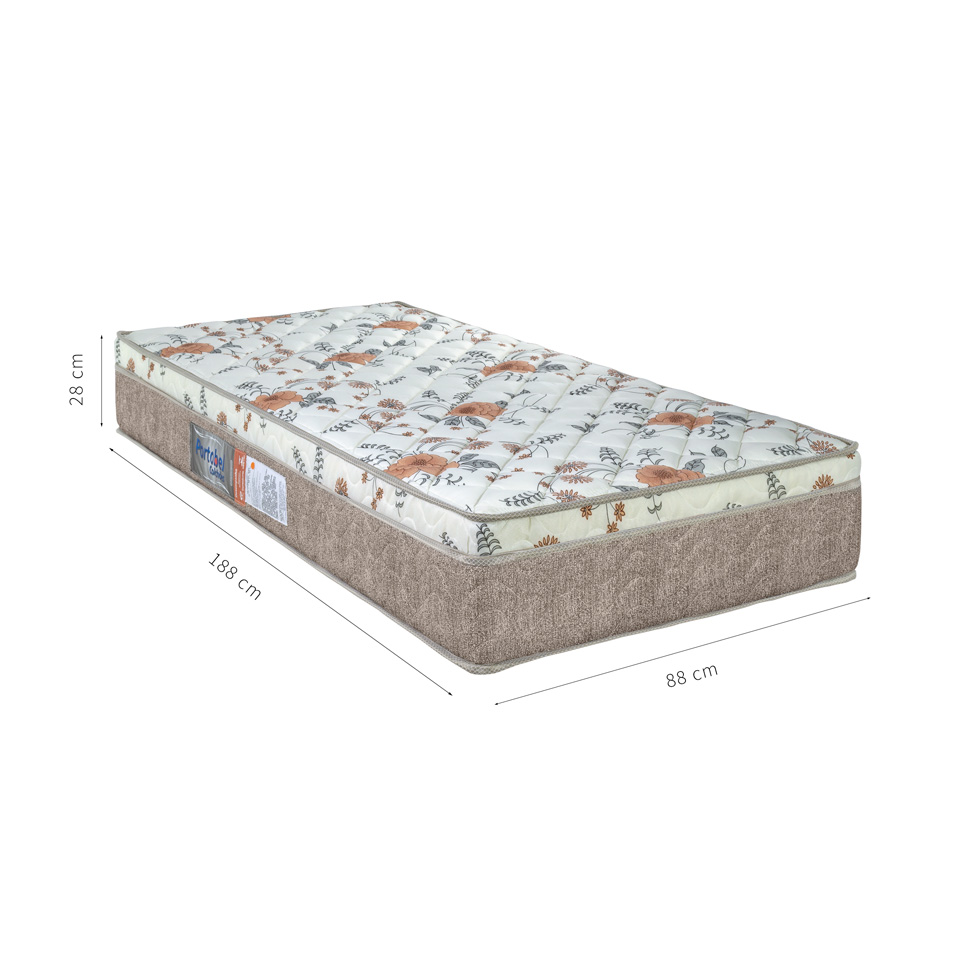 Colchão Solteiro Orthopedic de Espuma D45 (28x88x188) Bege