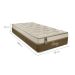 Colchão Solteiro Palermo Espuma D26 Molas Pocket 32x88x188 Bege Escuro