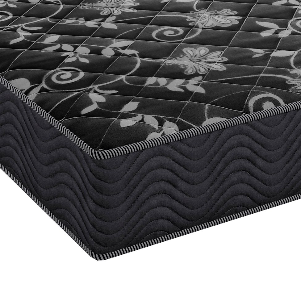 Colchão Solteiro de Espuma D28 Verona (14x78x188) Preto e Floral