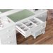 Penteadeira Camarim 9 Gavetas Elegante Branco Com Espelho e Led