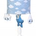 Abajur Madeira Chuva De Amor Azul  Quarto Bebê Infantil Menino