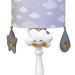 Abajur Madeira Chuva De Amor Cinza  Quarto Bebê Infantil Menina Menino
