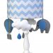Abajur Madeira Elefante Balão Azul Quarto Bebê Infantil Menino