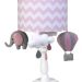 Abajur Madeira Elefante Balão Rosa Quarto Bebê Infantil Menina