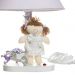 Abajur Madeira Menina Com Carriola Lilás Quarto Bebê Infantil Menina