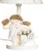 Abajur Madeira Menina Com Carriola Rosa Quarto Bebê Infantil Menina