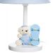 Abajur Madeira Urso Skate Azul Quarto Bebê Infantil Menino