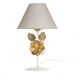 Abajur Metal Flor G Dourada Quarto Bebê Infantil - Bivolt