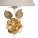 Abajur Metal Flor G Dourada Quarto Bebê Infantil - Bivolt