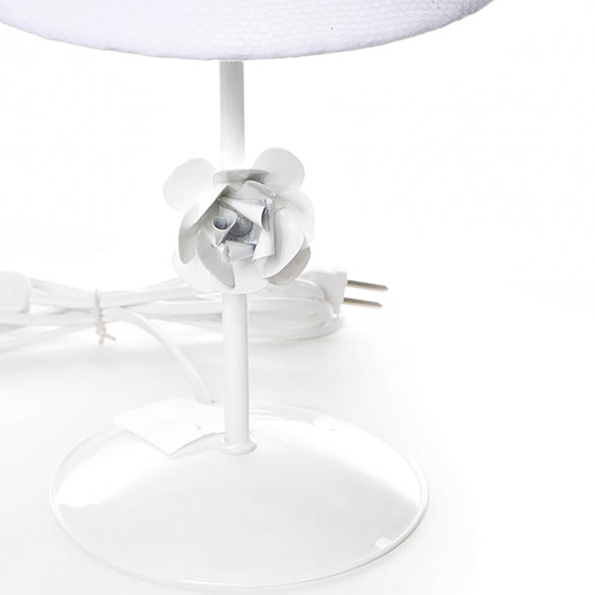 Abajur Metal Flor P Branca Quarto Bebê Infantil Menina