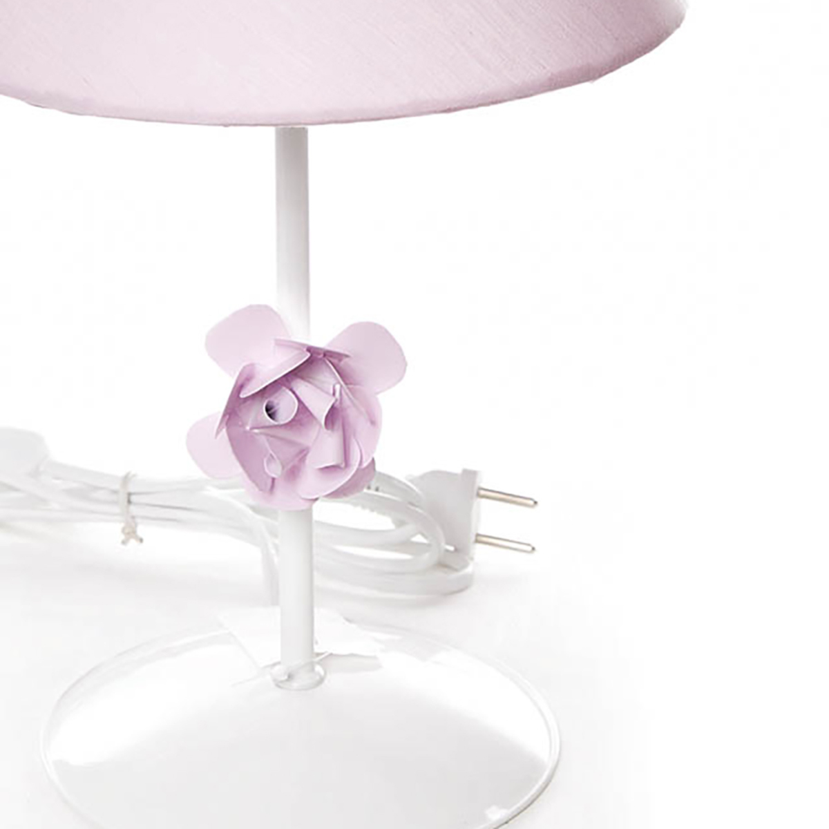 Abajur Metal Flor P Rosa Quarto Bebê Infantil Menina