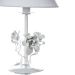 Abajur Metal Floral Branco Quarto Bebê Infantil Menina