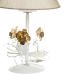 Abajur Metal Floral Flor Dourada Quarto Bebê Infantil Menina Menino