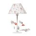 Abajur Metal Floral Vermelho Quarto Bebê Infantil Menina