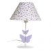Abajur Metal Strass Com 2 Borboletas Lilás Quarto Bebê Infantil - Bivolt