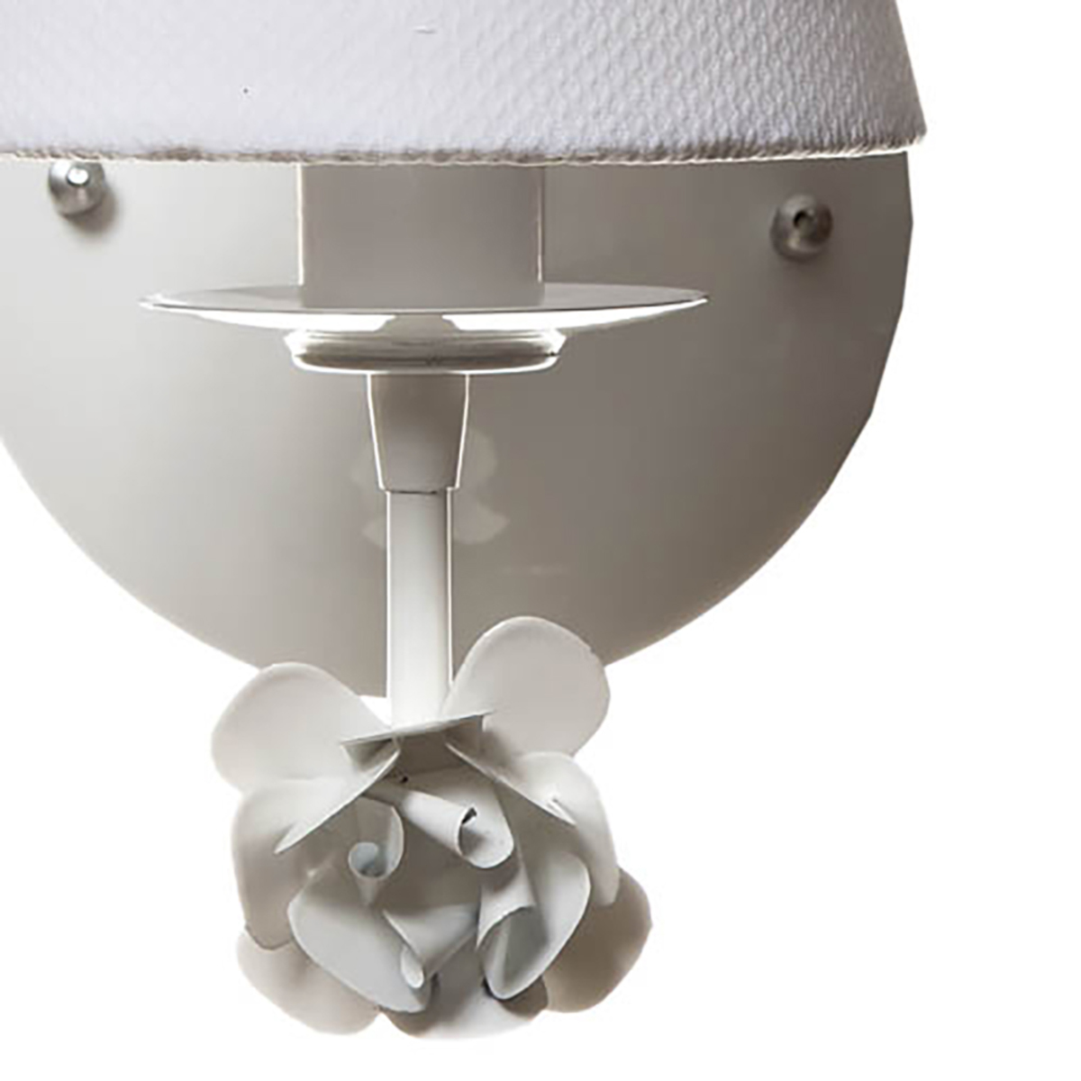 Arandela 1 Lâmpada Flor Branca Quarto Bebê Infantil - Bivolt
