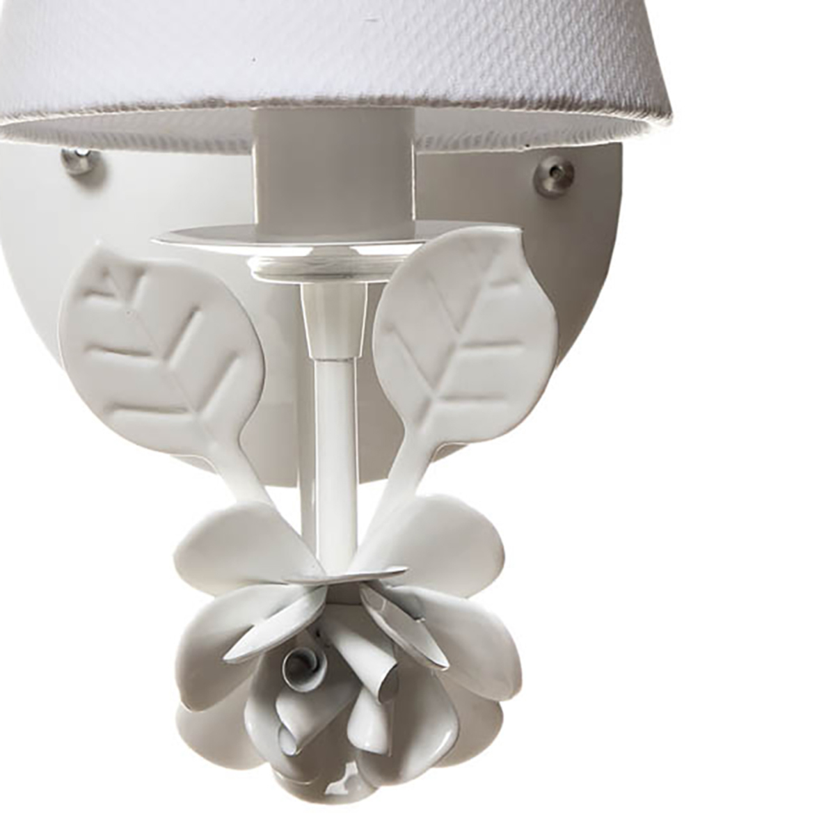 Arandela 1 Lâmpada Flor G Branca Quarto Bebê Infantil - Bivolt