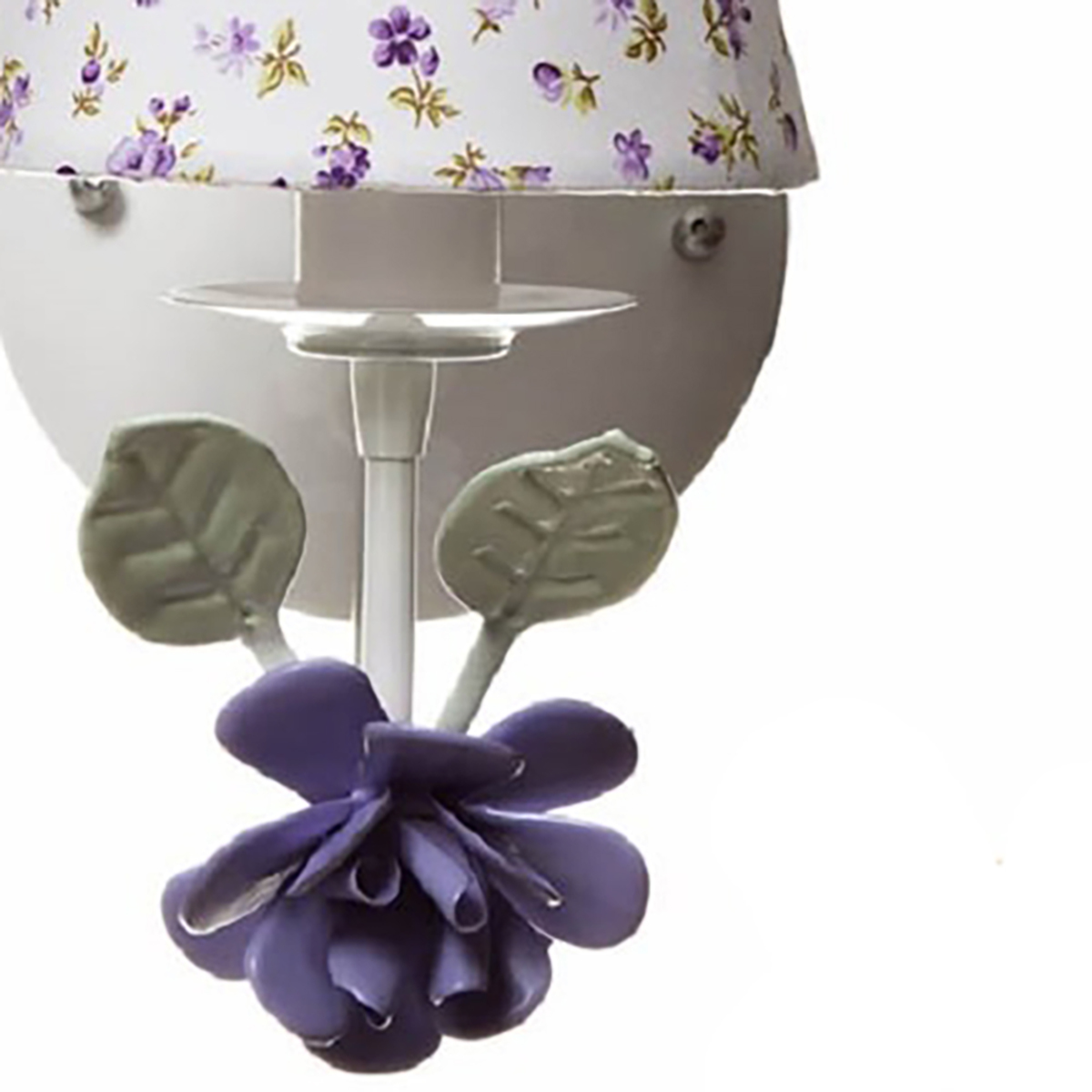 Arandela 1 Lâmpada Flor G Lilás Quarto Bebê Infantil - Bivolt