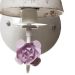 Arandela 1 Lâmpada Flor Rosa Quarto Bebê Infantil - Bivolt