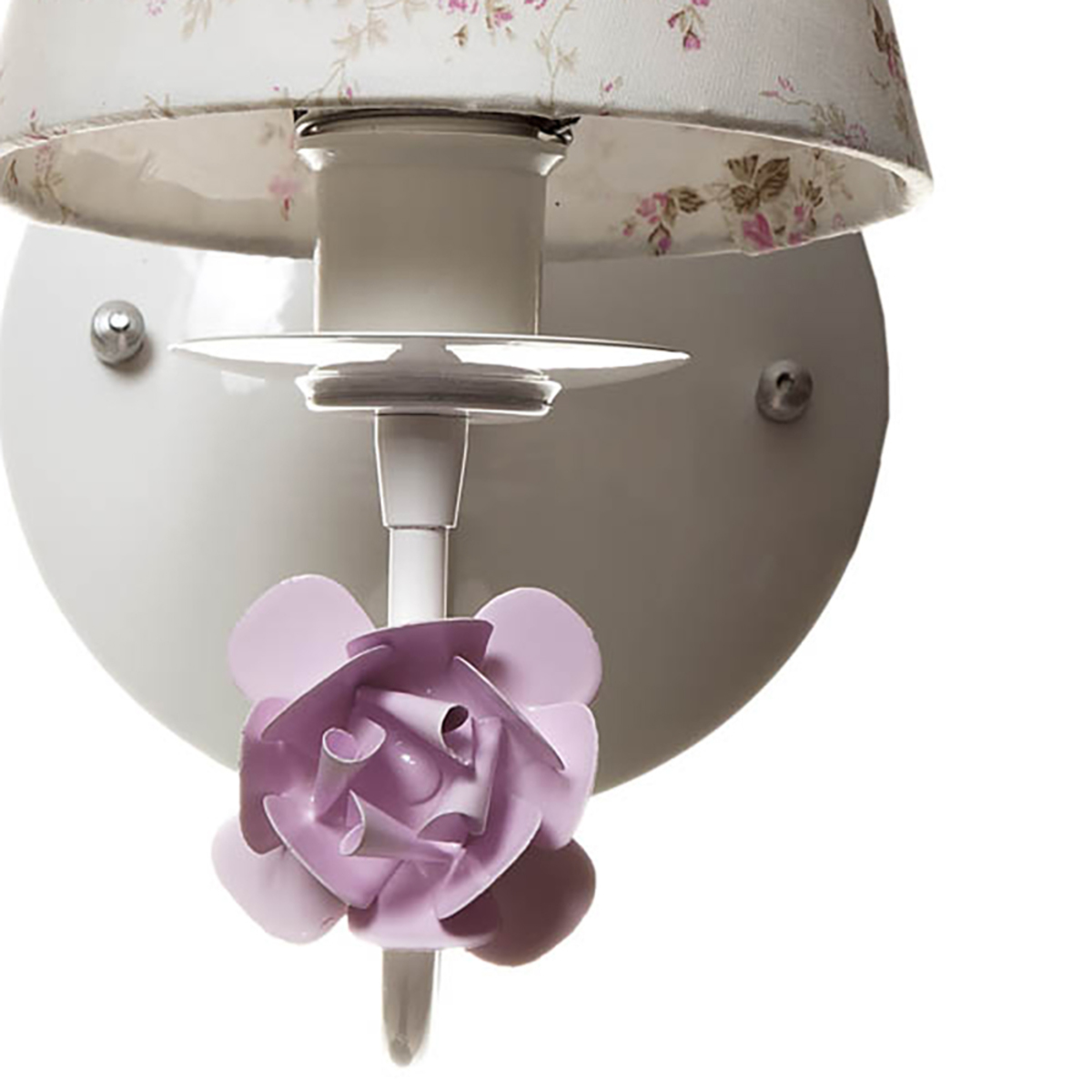 Arandela 1 Lâmpada Flor Rosa Quarto Bebê Infantil - Bivolt
