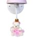 Arandela 1 Lâmpada Ursinha Princesa Rosa Quarto Bebê Infantil Menina