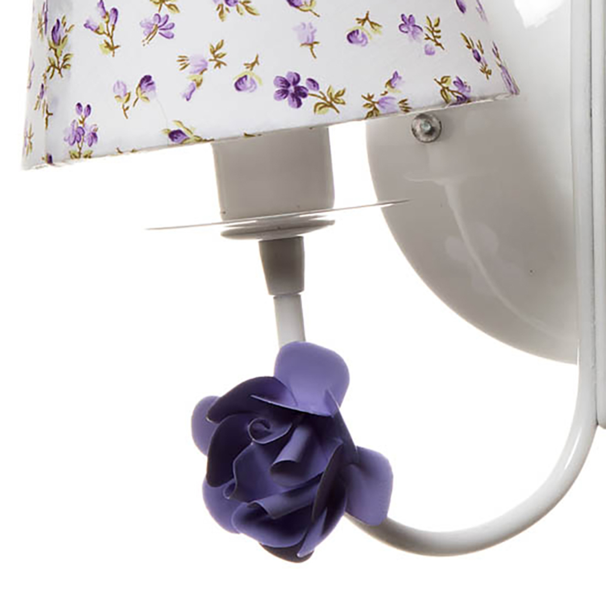 Arandela 2 Lâmpadas Flores Lilás Quarto Bebê Infantil - Bivolt