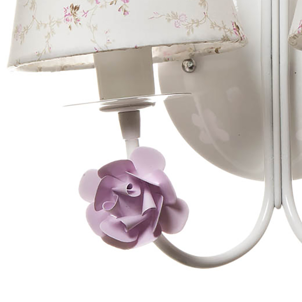 Arandela 2 Lâmpadas Flores Rosa Quarto Bebê Infantil - Bivolt