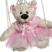 Balança  Com Ursa Bailarina Rosa Quarto Bebê Infantil Menina