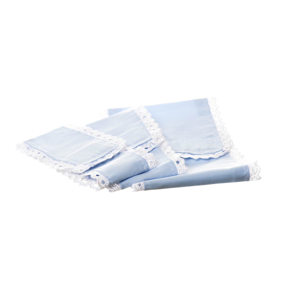 Jogo De Capas De Tecido Azul Para Kit Higiene Bebê  (Conj. 3 Peças)