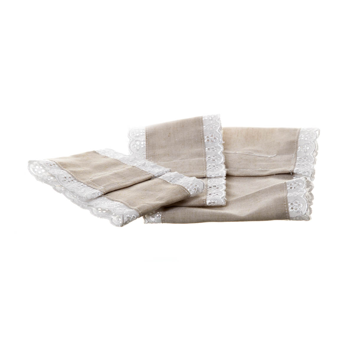 Jogo De Capas De Tecido Bege Para Kit Higiene Bebê  (Conj. 3 Peças)