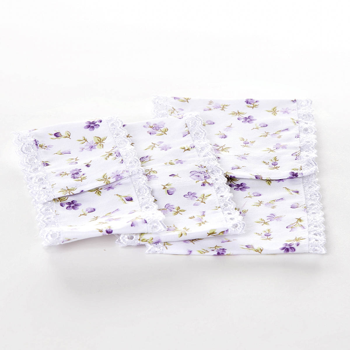 Jogo De Capas De Tecido LilÃ¡s Para Kit Higiene Bebê  (Conj. 3 Peças)