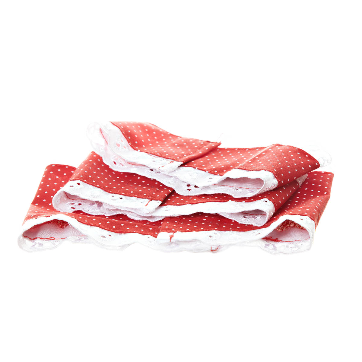 Jogo De Capas De Tecido Vermelho Para Kit Higiene Bebê  (Conj. 3 Peças)