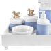 Kit Higiene Blanc Cavalinho Dourado e Capa Quarto Bebê Infantil Menino