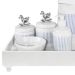 Kit Higiene Blanc Cavalinho Prata e Capa Quarto Bebê Infantil Menino