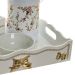 Kit Higiene Com Capa Fantasia Pérolas Amarelas E Laços Quarto Bebê Menina